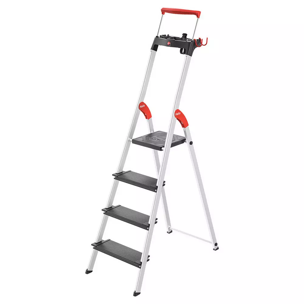 Hailo 4 Tread Aluminium Safety Step Ladder