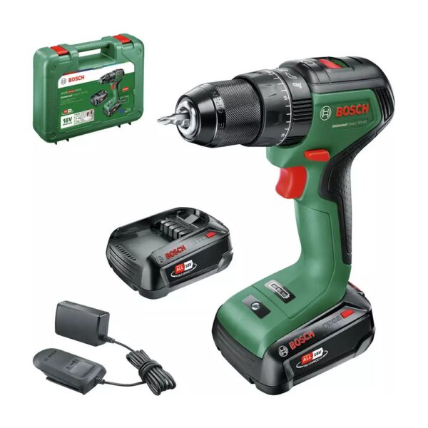 Bosch Universal Impact 18V-60 Cordless Combi Drill 2x2.0Ah