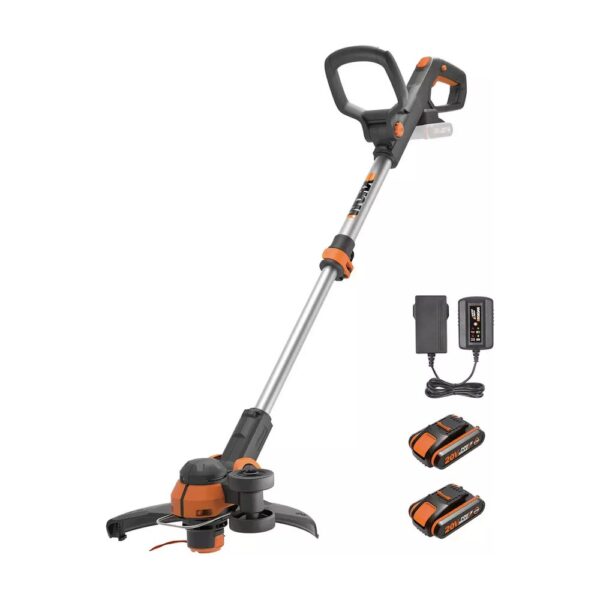 Worx 30cm Cordless Grass Trimmer with 2 Batteries - 20V