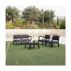 Shaf Valencia 4 Seater Plastic Garden Sofa Set - Dark Grey
