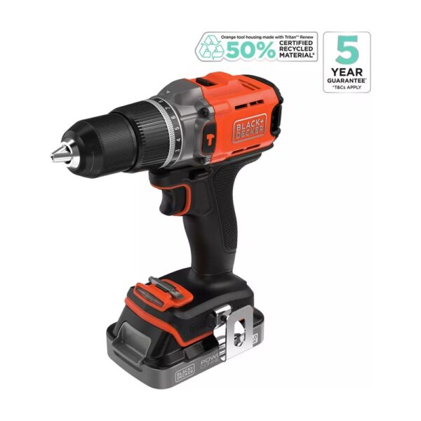 Black + Decker 18V Cordless Hammer Drill